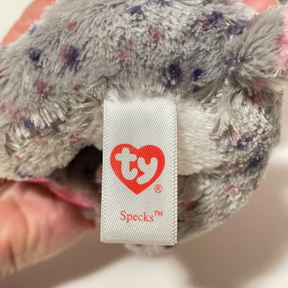 TY Beanie Boos Plush Specks Elephant Stuffed Animal Glittery Eyes Toy with Tag - Picture 9 of 13